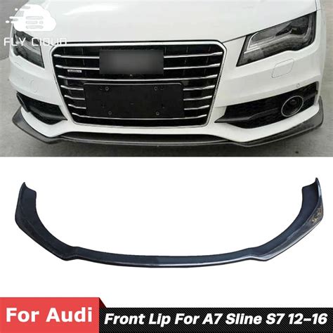 Carbon Fiber Front Bumper Spoiler Chin Lip For Audi A Sline S Car