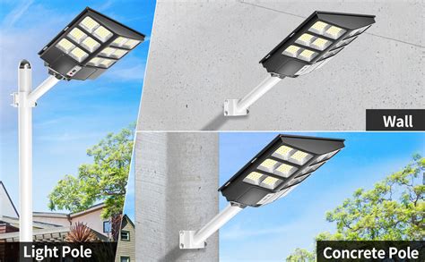 Ofuray W Solar Street Lights Outdoor Pack Solar Parking Lot