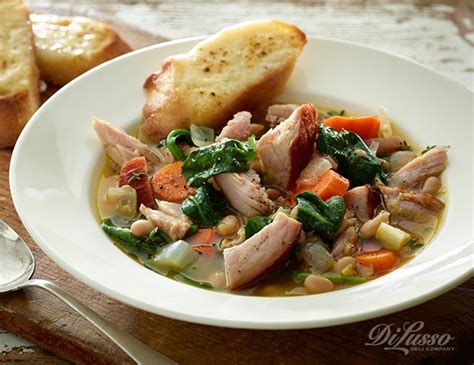 Hearty Ham, Bean & Spinach Soup - Di Lusso Deli