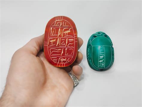 Rare Egyptian Scarab Amulet. Scarab Distinctive Ancient Writing. Scarab ...