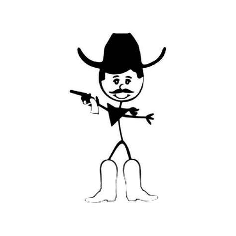 Stick Figure Cowboy Hat