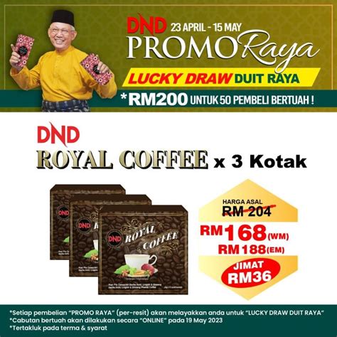 3 KOTAK DND ROYAL COFFEE Campuran Kopi Sacha Inchi Lingzhi Ginseng