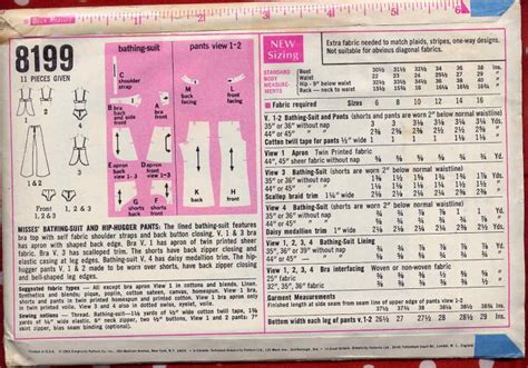 Sassy Mod 69 Bikini Hip Huggers Apron Top Simplicity 8199 Vintage
