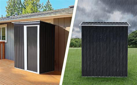 Amazon Arlopu 5 X 3 FT Outdoor Storage Shed Metal Shed With