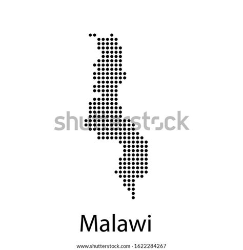 Vector Illustration Geographical Map Malawi Dots Stock Vector Royalty