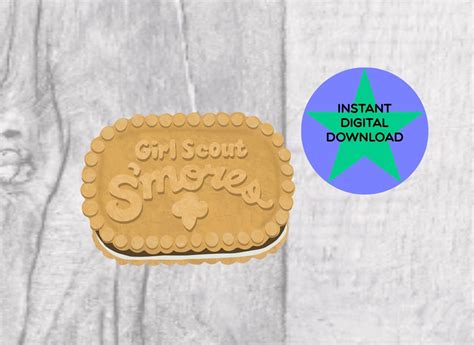 Girl Scout Cookie Clipart Hand Drawn Girl Scout Cookies Etsy