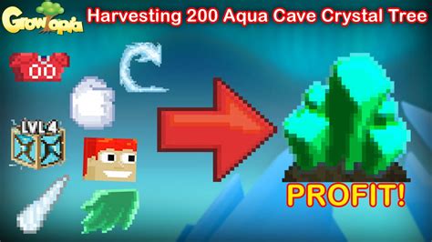 HARVESTING 200 AQUA CAVE CRYSTAL TREE With BEST FARMING SET Profit