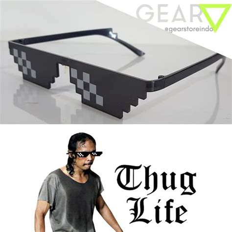 Kacamata Model Pixel Minecraft Mosaics Thug Life W0124 Original Fashion