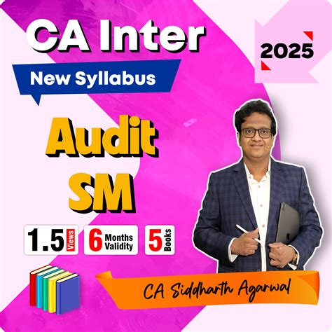 CA Inter Audit SM New Syllabus 2025 1 5 6m Siddharth Agarwal Classes