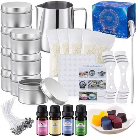 Kit De Fabrication De Bougies De Cire Bricolage Coffret Cadeau Diy