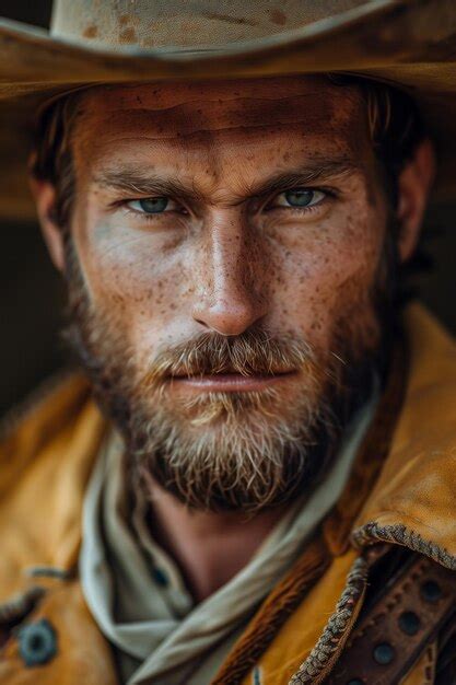 Premium Photo Detailed Closeup Portrait Of A Rugged Unshaven Man