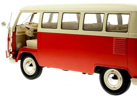 Modelcar Volkswagen T Bus Rot Creme Welly At Modellauto De