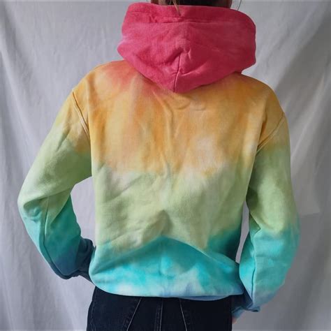 Rainbow Tie Dye Hoodie 🌈 Pictured On A Size Uk 6 Depop