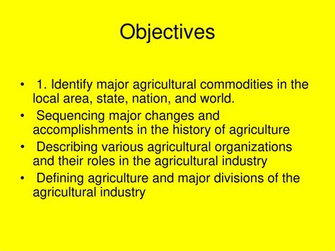 Unit Introduction How Have The Advancements In Agriculture Led To An