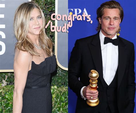 Brad Pitt & 'Good Friend' Jennifer Aniston Reunite At The Golden Globes ...