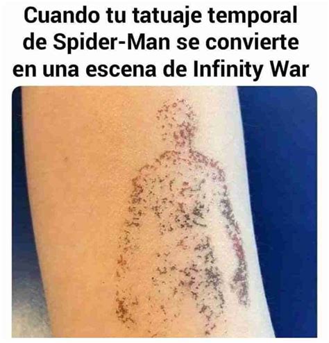 Cuando Tu Tatuaje Temporal De Spider Man Se Convierte En Una Escena De