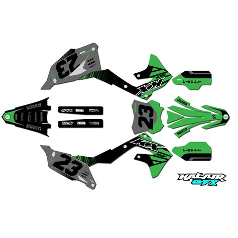 Stylish Kawasaki Kx250f 2021 2023 Oem Series Graphics Kit Kalairgfx