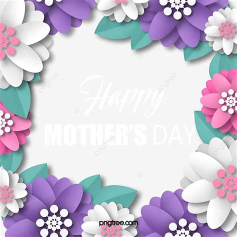 Mother Day Element Png Picture Colorful Mothers Day Blooming Flowers