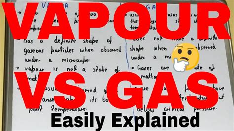 Vapour Vs Gasdifference Between Vapour And Gasvapour And Gas