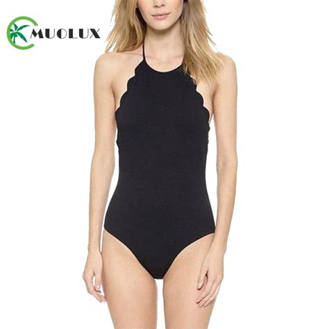 Muolux New Sexy White Lace Women One Piece Swimsuit High Neck Swimwear Bikini Plus Size