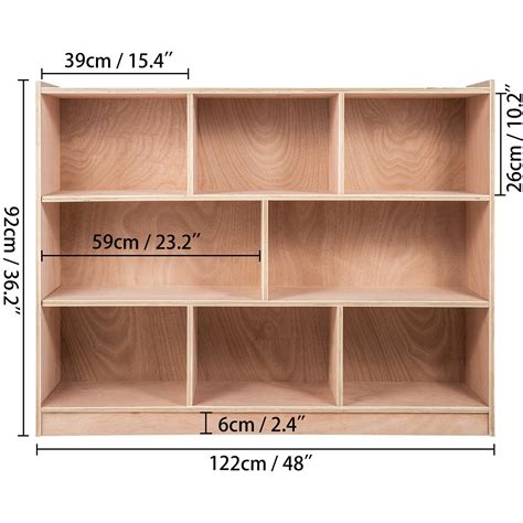 Classroom Storage Cabinet Preschool Storage Shelves Wooden 8 Grids Toys ...