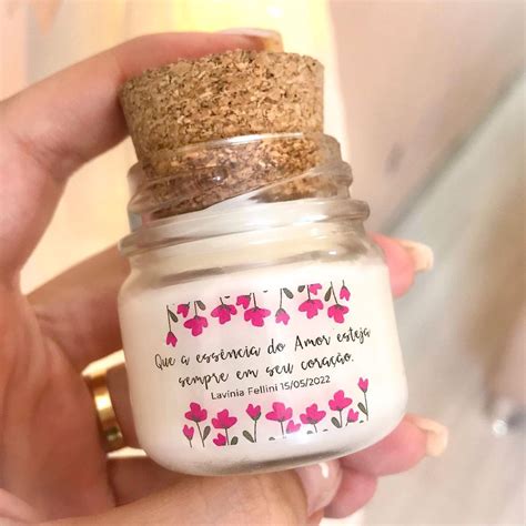 Mini Vela Aromática Lembrancinhas Personalizadas Essência do Amor A