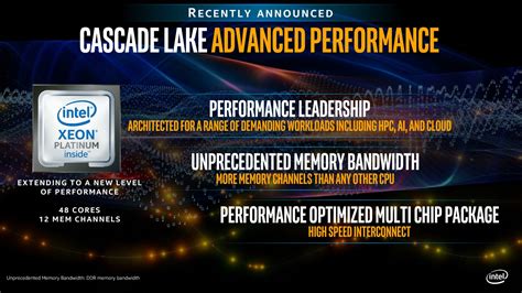 Intel Cascade Lake Ap Core Xeon Cpu Performance Detailed