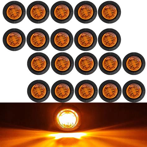 20x Lampki lampy obrysowe obrysówki 3 LED 12V 24V O za 33 34 zł z