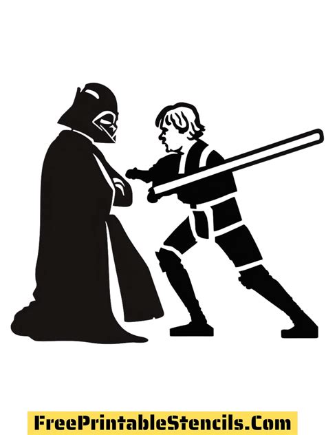 14 Printable Luke Skywalker Stencils And Silhouettes Free Printable