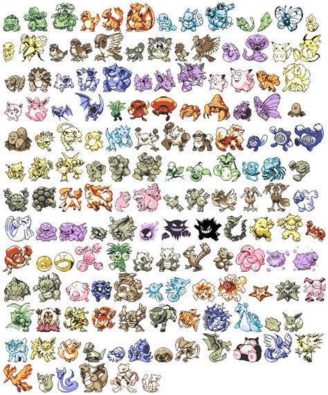 Original 150 Pokemon Sprites