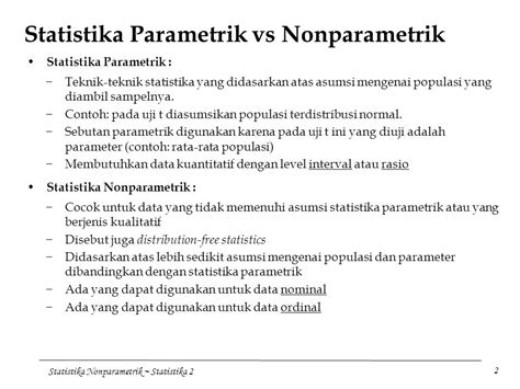 Statistika Parametrik Atau Nonparametrik Memilih Jenis Uji Dan Syarat