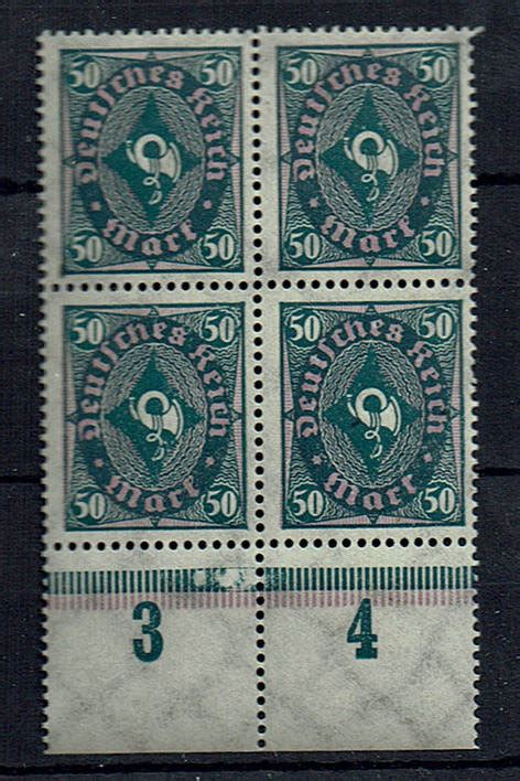 50 Mark 1922 Deutsches Reich Mi Nr 209 PUR Freimarken Posthorn