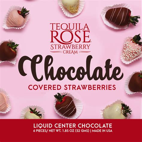 Tequila Rose Strawberry Cream Liqueur – CLASSIC, 6 Piece | Quintessential Chocolates