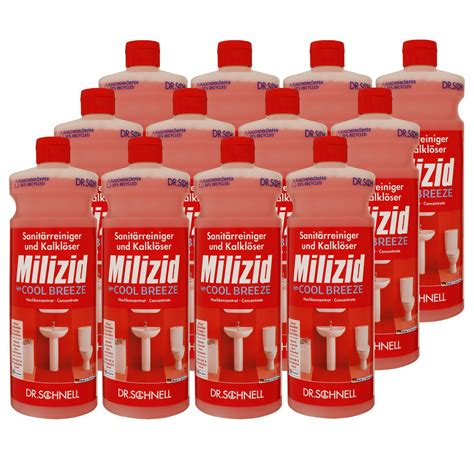 Dr Schnell Milizid Cool Breeze 12 x 1 Liter Sanitärreiniger und