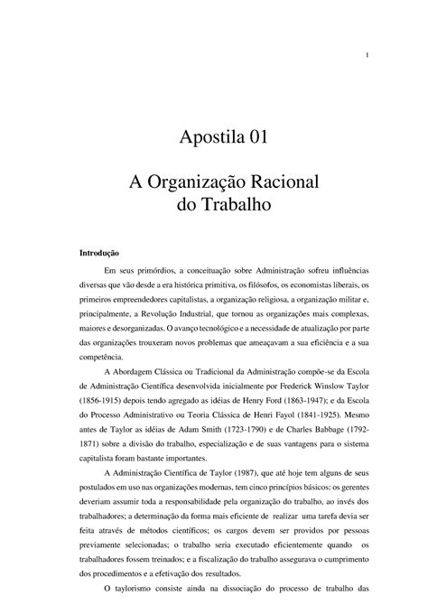 Organiza O Racional Do Trabalho Librain