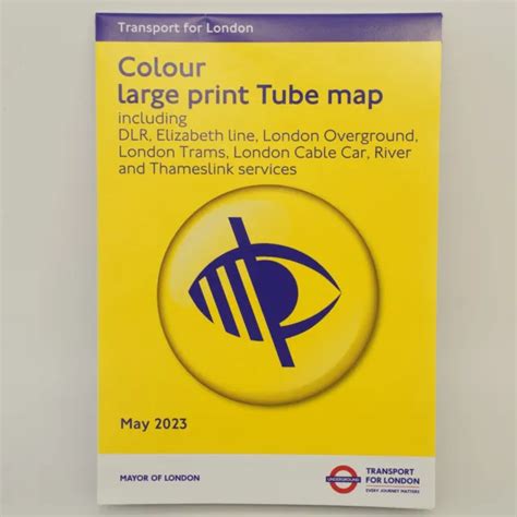 LARGE PRINT TUBE MAP - May 2023 London Underground TFL Colour Poster ...