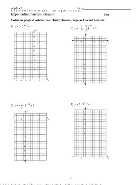 Exponential Function Graphs | PDF | Algebra | Mathematical Analysis