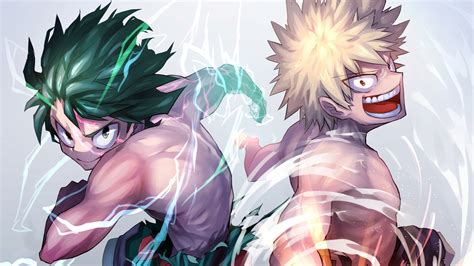 Izuku Midoriya Katsuki Bakugo My Hero Academia 4k Hd Phone Wallpaper