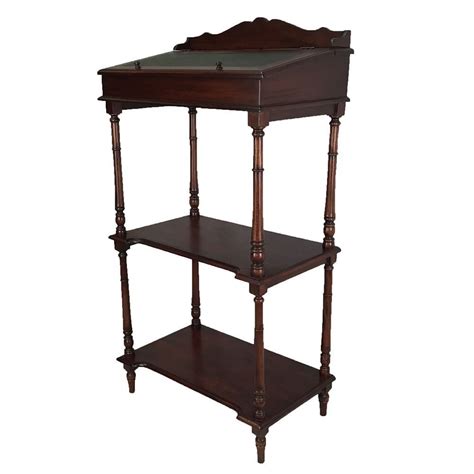 Solid Mahogany Wood Multi Use Shelf And Storage