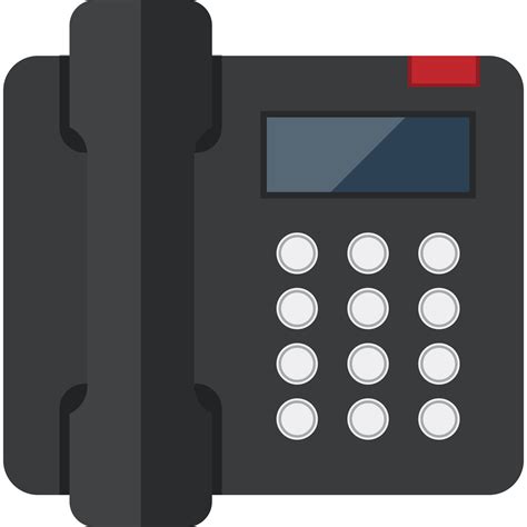 Black Phone Icon Flat Design 19890602 Png