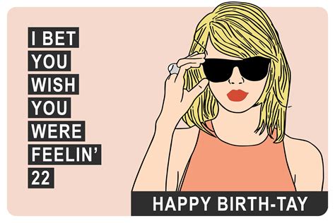 Taylor Swift Card Birthday Card 4x6 T Swift Card Etsy