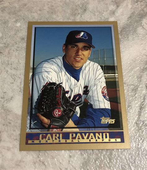 Topps Carl Pavano Montreal Expos Baseball Rookie Card Mlb Rc