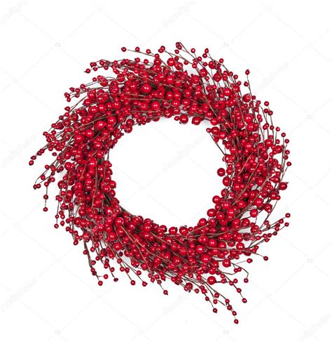 Red Christmas wreath — Stock Photo © elenathewise #6648726