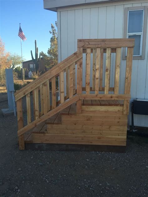 Prefab Wood Steps Steps For Mobile Homes Wood Mobile Homes Ideas