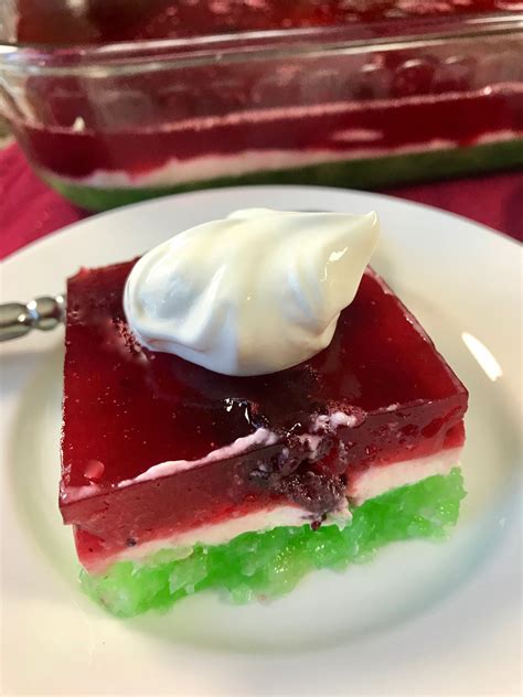 Layered Christmas Gelatin Salad Sundaysuper Positively Stacey