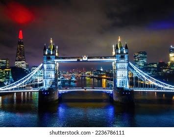 Aerial View Tower Bridge Night During Stock Photo 2236786111 | Shutterstock