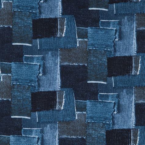 Denim Patch Fabric, Pattern Fabric, 100% Cotton, Quilting Fabric ...