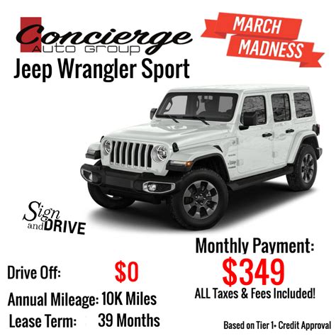 how much to lease a jeep