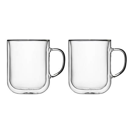 Juego De Dos Mugs Doble Pared Thermic Glass Sublime Luigi Bormioli