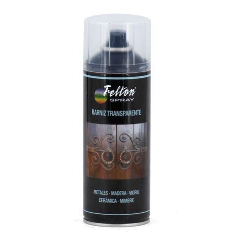 BARNIZ ACRÍLICO TRANSPARENTE BRILLANTE EN SPRAY 400ML FELTON